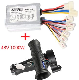 Tdpro 24V/36V/48V 350/500/800/1000W Motor Borstel Controller speed Throttle Twist Grip Voor Elektrische Fiets Scooter Atv Buggy Fiets 48V 1000W