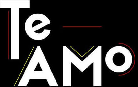 Te Amo Block Dames T-shirt - Zwart - 3XL