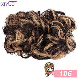 Te Dragen Haar Broodje Clip In Hair Extension Clip Krullend Haar Chignon Synthetisch Haar Rommelig Chignon Voor Bruid Bruiloft LF01-106