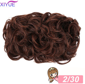 Te Dragen Haar Broodje Clip In Hair Extension Clip Krullend Haar Chignon Synthetisch Haar Rommelig Chignon Voor Bruid Bruiloft LF01-2-30