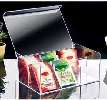 Tea Box 6bölmeli Clamshell Bag Herb Tea Storage Container
