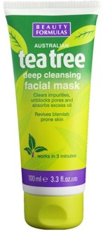 Tea Tree Deep Cleansing Facial Mask Cleansing Face Clay Mask 100Ml