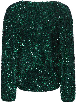 Teagan wikkelblouse in groen - XS