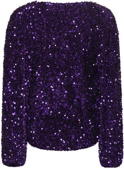 Teagan wikkelblouse in lila - XS