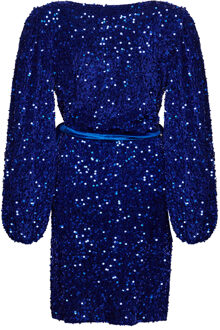 Teagan wikkeljurk in marineblauw/blauw Navy/blauw - XS