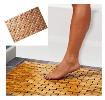 Teak Hout Badmat Voeten Douche Floor Natuurlijke Bamboe Antislip Grote
