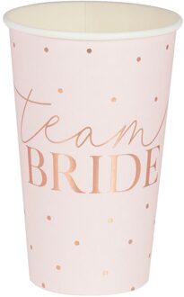 Team Bride Blush Partybekers Rosegoud