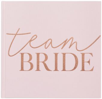 Team Bride Gastenboek Vrijgezellenfeest Roze