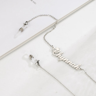 Teamer Chic Customized Stainless Steel Glasses Chain for Women Sunglasses Straps Lanyard Custom Name Year Personalize Jewelry