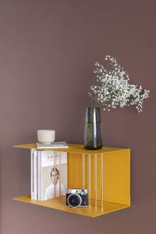 Teaser shelf aluminium wandrek saffron yellow Geel