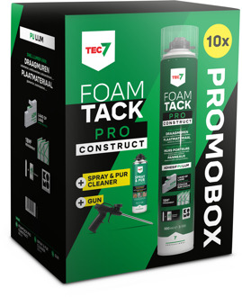 TEC7 Combipack FoamTack Pro Construct | 880 ml | 10x FoamTack Pro - 670996000