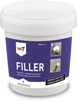 TEC7 Filler pot Alles-in-één vulmiddel en afwerkingsplamuur 750ml - 601075000