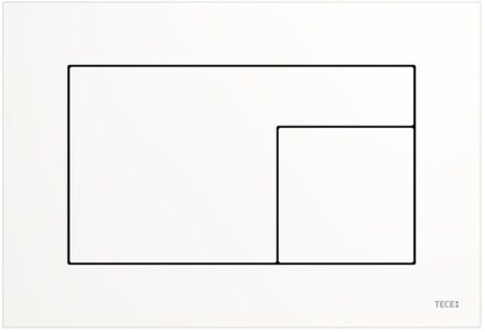 Tece Bedieningsplaat TECE Velvet Met Duospoeltechniek Bianco Kos Wit