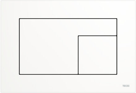 Tece Bedieningsplaat TECE Velvet Met Duospoeltechniek Bianco Kos Wit