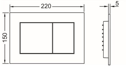 Tece Bedieningsplaat Toilet TECE Now Kunststof Mat Zwart