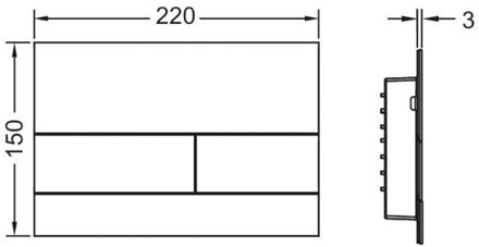 Tece Bedieningsplaat Toilet TECE Square II Mat Wit