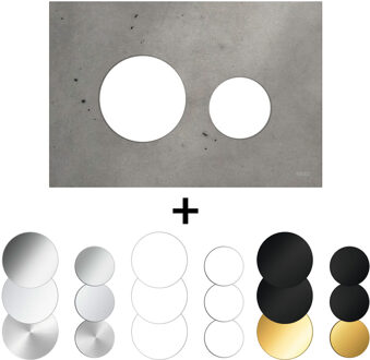 Tece Drukplaat Front En Toetsen TECE Loop Voor WC-Bediening Beton Grijs