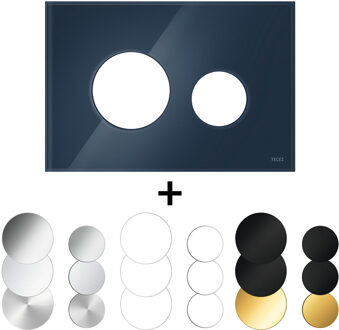 Tece Drukplaat Front En Toetsen TECE Loop Voor WC-Bediening Glas Avondblauw