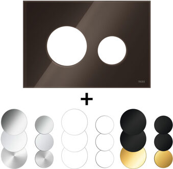 Tece Drukplaat Front En Toetsen TECE Loop Voor WC-Bediening Glas Koffiebruin