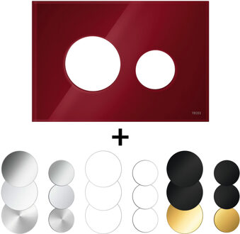 Tece Drukplaat Front En Toetsen TECE Loop Voor WC-Bediening Glas Robijnrood