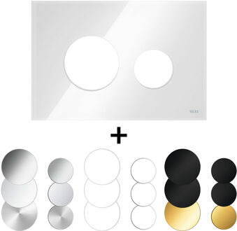 Tece Drukplaat Front En Toetsen TECE Loop Voor WC-Bediening Glas Wit