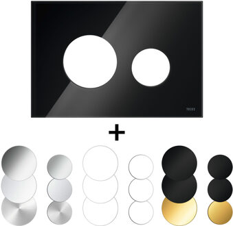 Tece Drukplaat Front En Toetsen TECE Loop Voor WC-Bediening Glas Zwart