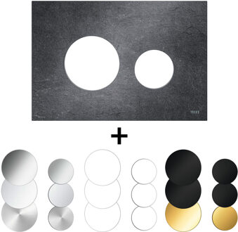 Tece Drukplaat Front En Toetsen TECE Loop Voor WC-Bediening Leisteen Grijs