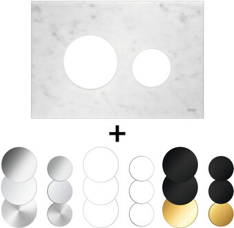 Tece Drukplaat Front En Toetsen TECE Loop Voor WC-Bediening Marmer Wit