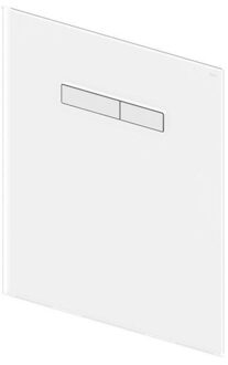 Tece Lux bedieningsplaat glas wit toetsen wit 9.650.000
