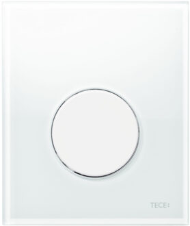 Tece Urinoir Bedieningsplaat TECE Loop Glas Wit 10,4x12,4 cm (met witte toets)