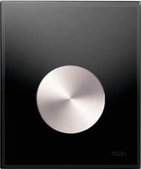 Tece Urinoir Bedieningsplaat TECE Loop Glas Zwart 10,4x12,4 cm (met RVS geborstelde toets)