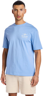 Tech Future T-shirts Heren - Blauw - Maat XL - Katoen Jersey Blue