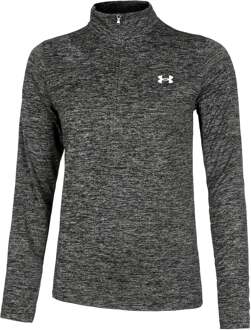 Tech Half-Zip Twist Longsleeve Dames-Zwart - XL