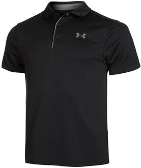 Tech Polo Shirt Heren Sportshirt - Maat L  - Mannen - zwart