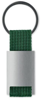 Tech rechthoekige metalen sleutelhanger Groen - One size