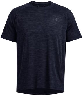 Tech Textured Sportshirt Heren S Donkerblauw