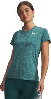 Tech Twist T-shirt Dames-groen, wit - XL