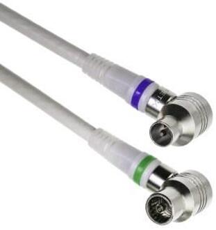 Technetix Coax aansluitkabel compleet ONVERPAKT1,5m haaks - 2081015