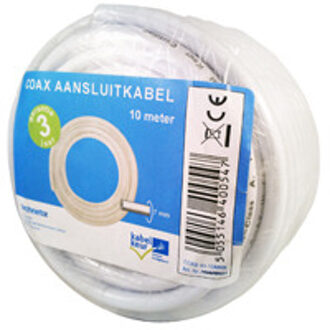 Technetix - Coax Kabel - op rol - wit - 10 meter