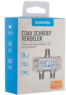 Technetix Coax Schroef 2-Weg Verdeler ESX02