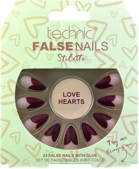 Technic Kunstnagels Technic False Nails Stiletto Love Hearts 24 st