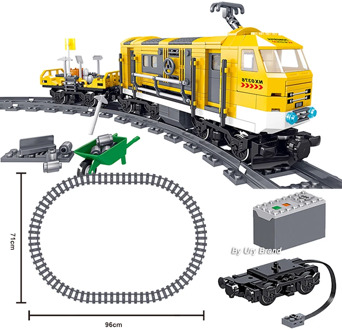 Technic Series Railway Maintenance Train Building Blocks Toys Tracks Motor Creators City Children's Educational Christmas Gifts