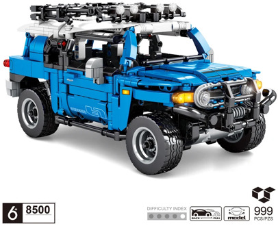 Technics toyota FJ CRUISER building block suv assemble model pull back vehicle steam bricks toys collection for boys gifts
