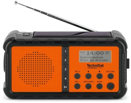 Technisat Techniradio Solar 2 Noodradio DAB radio Oranje