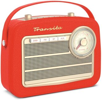 Technisat Transita 130 vintage DAB radio Rood