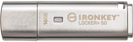 Technology IronKey Locker+ 50 USB flash drive 16 GB USB Type-A 3.2 Gen 1 (3.1 Gen 1) Zilver