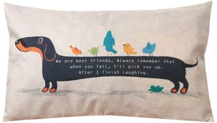 Teckel Hond Kussenhoes Worst Hond Puppy Kussen Case Cover Hond Kussenhoezen Sofa Dikke Katoen Linnen Kussensloop