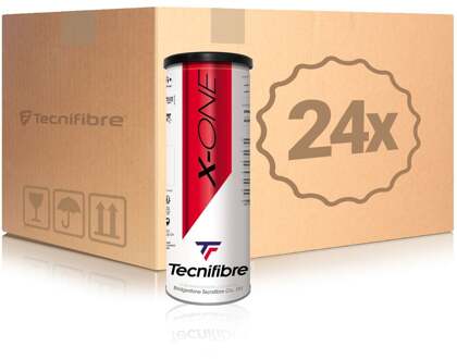 Tecnifibre 24x verpakking  3 stuks X-One In een doos geel - nosize