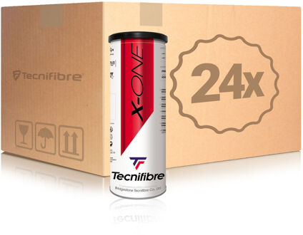 Tecnifibre 24x verpakking  3 stuks X-One In een doos geel - nosize