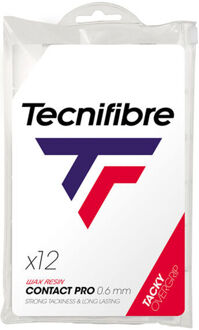 Tecnifibre Contact Pro (12 stuks) - wit - Tacky overgrips